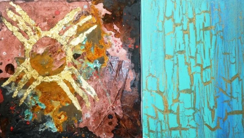 Experimentieren mit Patina, Lack und Rost